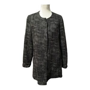 Eileen Fisher Organic Cotton Blend Open Front Jacket Size L